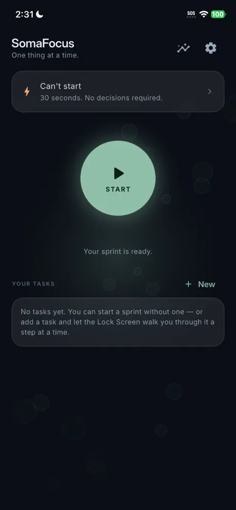 SomaFocus App Screenshot
